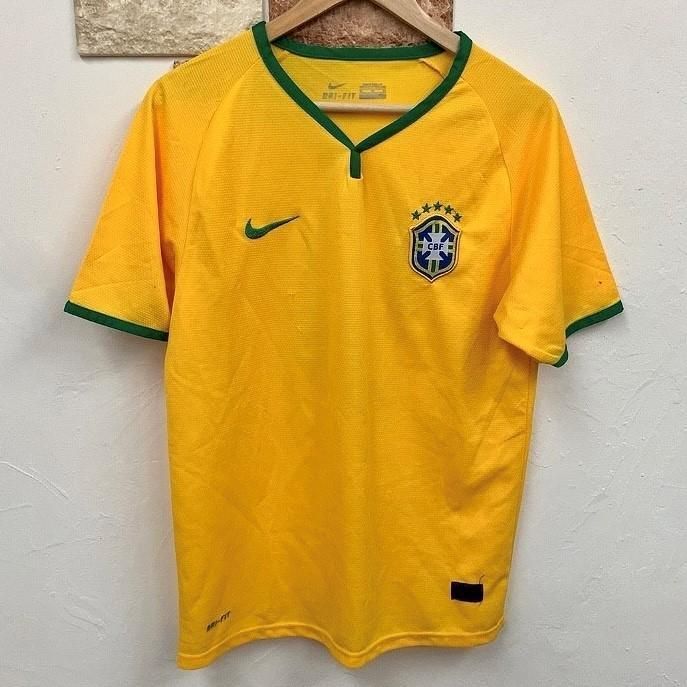 【古着】ナイキ　メンズ ブラジル代表　ドライフィット半袖 Tシャツ　イエロー 黄