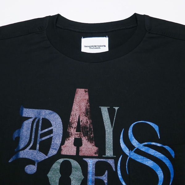 TAKAHIRO MIYASHITA The Soloist. タカヒロ ミヤシタ ザ ソロイスト days of our youth DAYS OF OUR YOUTH S/S TEE sc.0017aAW24 Tシャツ ブラック カットソー サイズ52