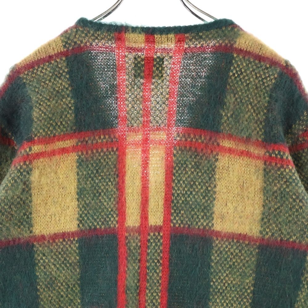 未使用タグ付き ニードルス モヘア カーディガン マルチカラー チェック L Needles (ニードルス) 22AW TARTAN MOHAIR CARDIGAN タータン