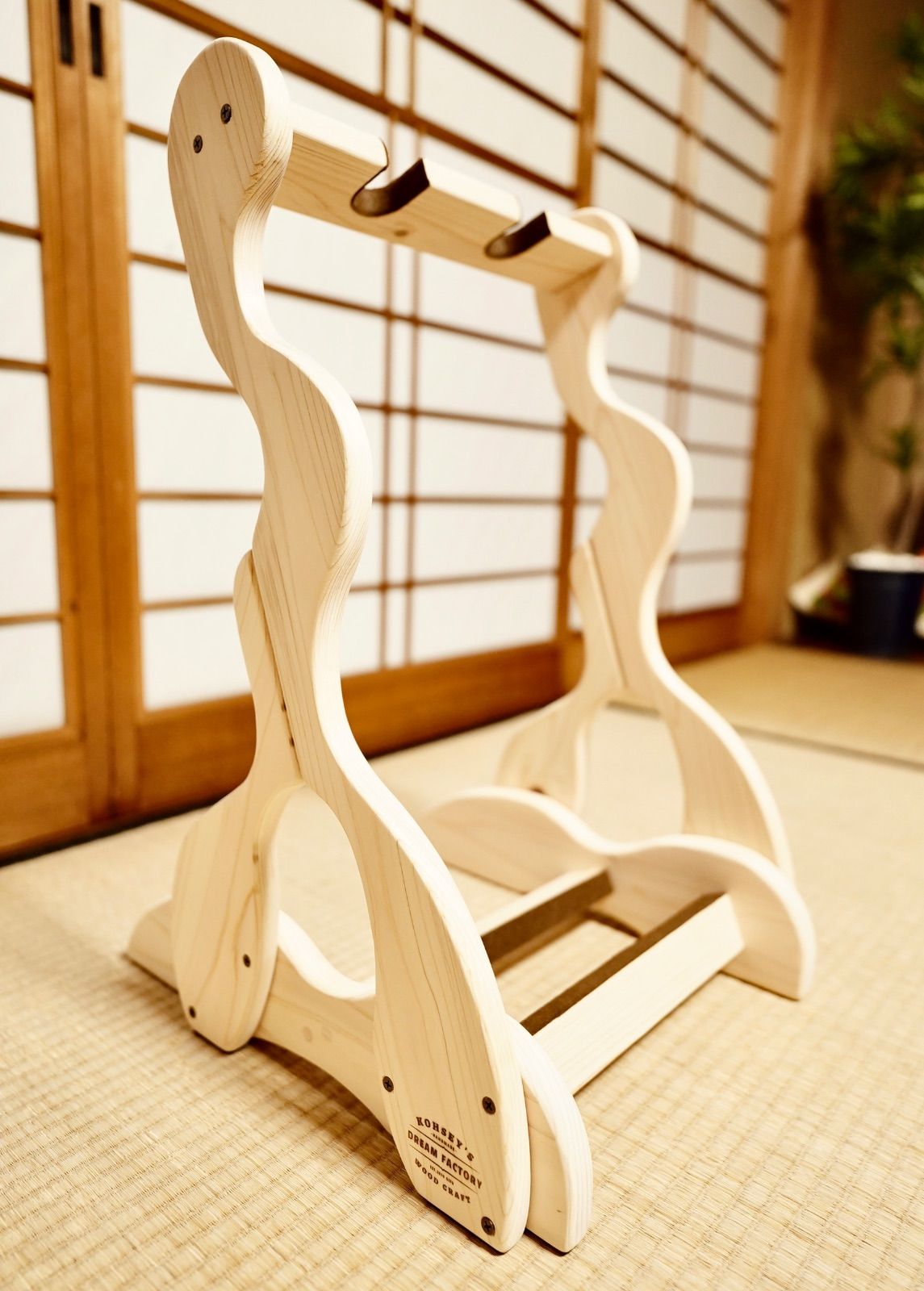 手作り木工 二胡スタンド