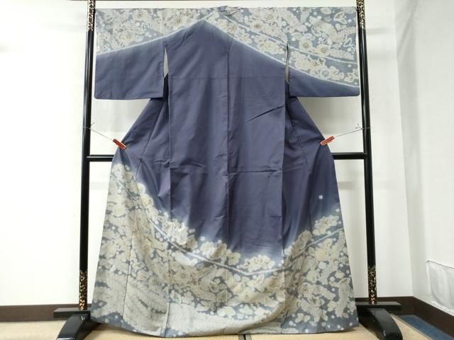 平和屋着物●訪問着 本場染大島紬 辻が花 無落款 正絹 CAAW8279yc