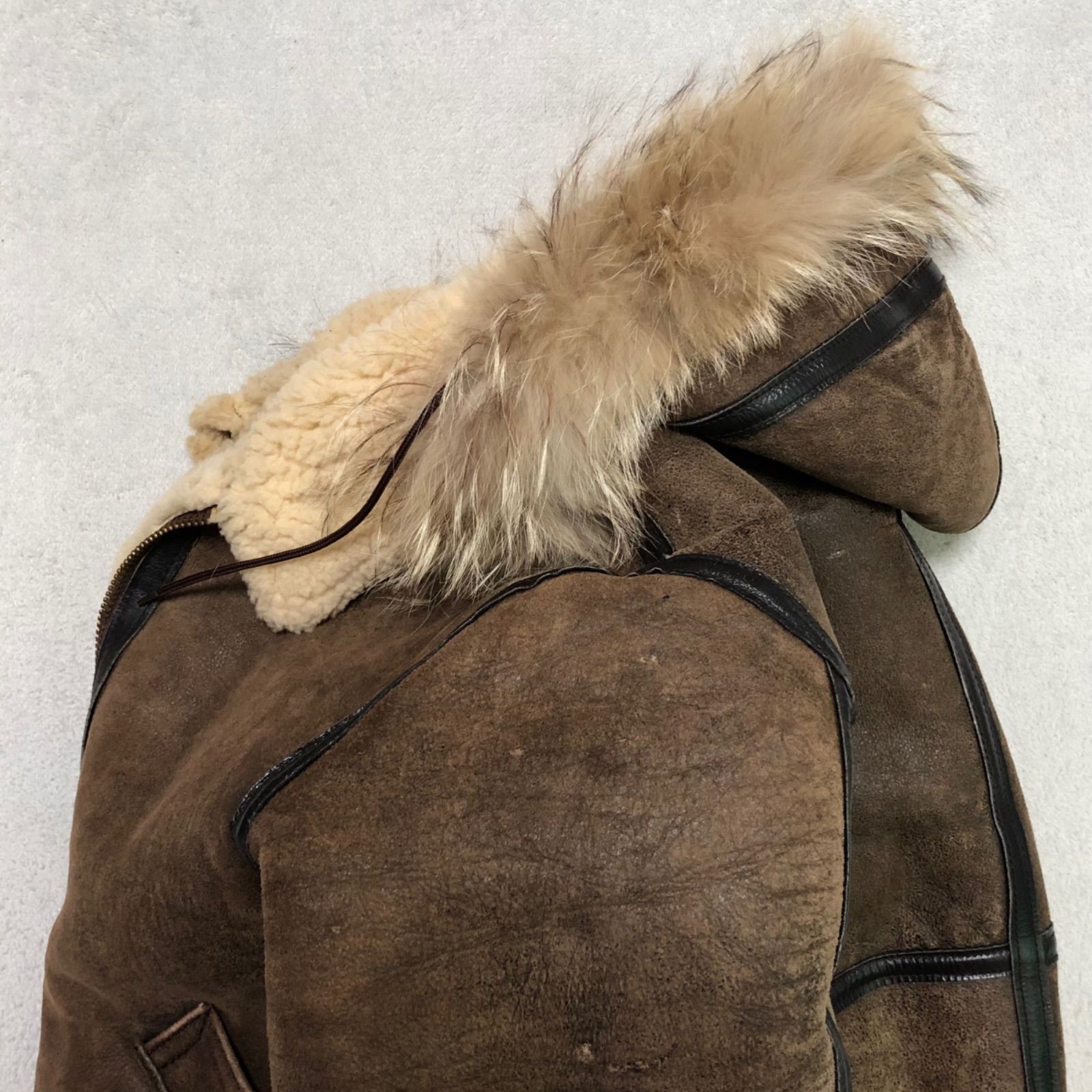 米国製✨AVIREX B-3 フライトジャケット　ブラウン　ムートン　ボア　羊革 アヴィレックス AVIREX AVIREX B－3 /ムートン フライト ジャケット