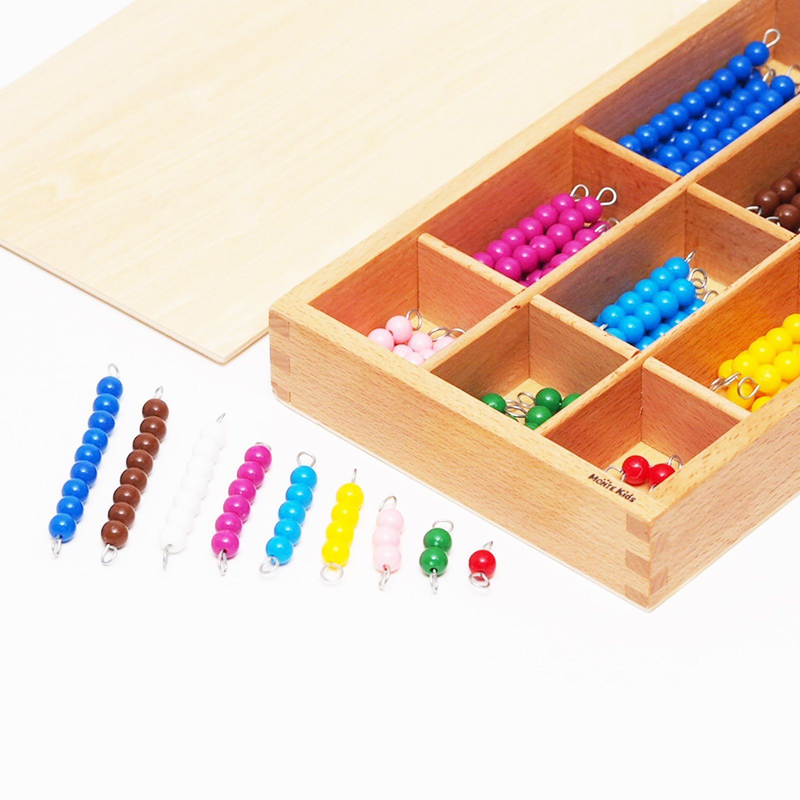 数量限定】【MONTE Kids】モンテッソーリ教具 - 色ビーズ箱入り