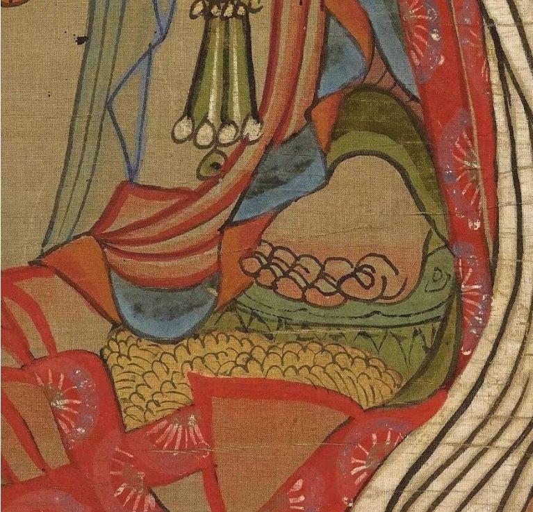 敦煌壁画 莫高窟 文殊菩薩騎象図 仏画 仏像 縦幅 文殊菩薩像