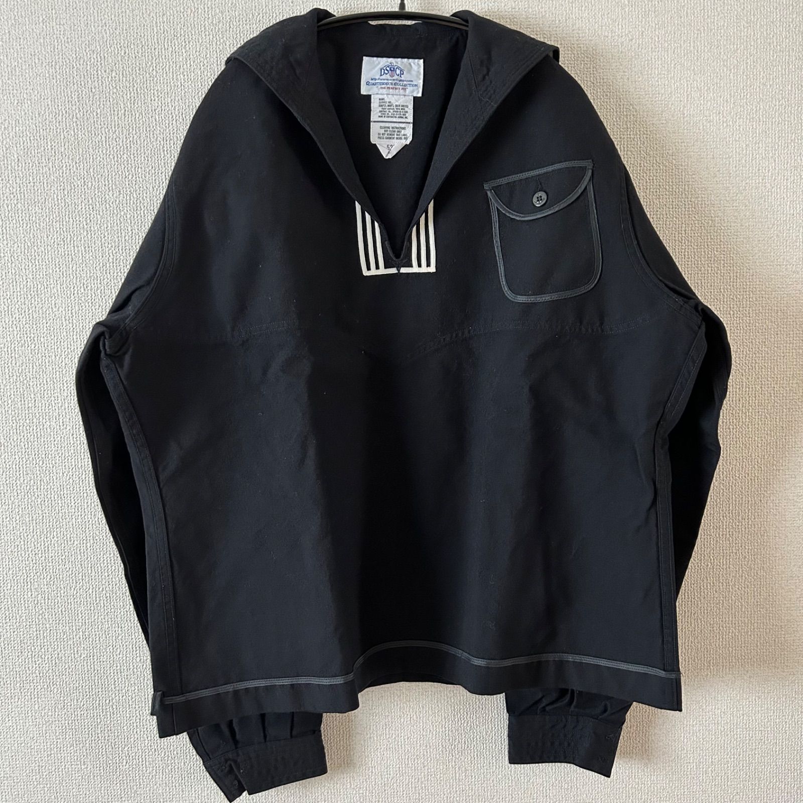 US NAVY SAILOR SHIRTS セーラー マリン ミリタリー トップス BLACK 