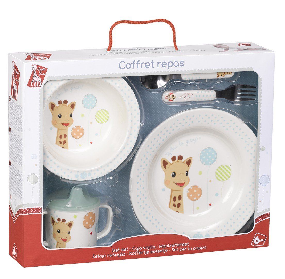 Sophie la Girafe Melamine Mealset in Gift Box Balloons Version 