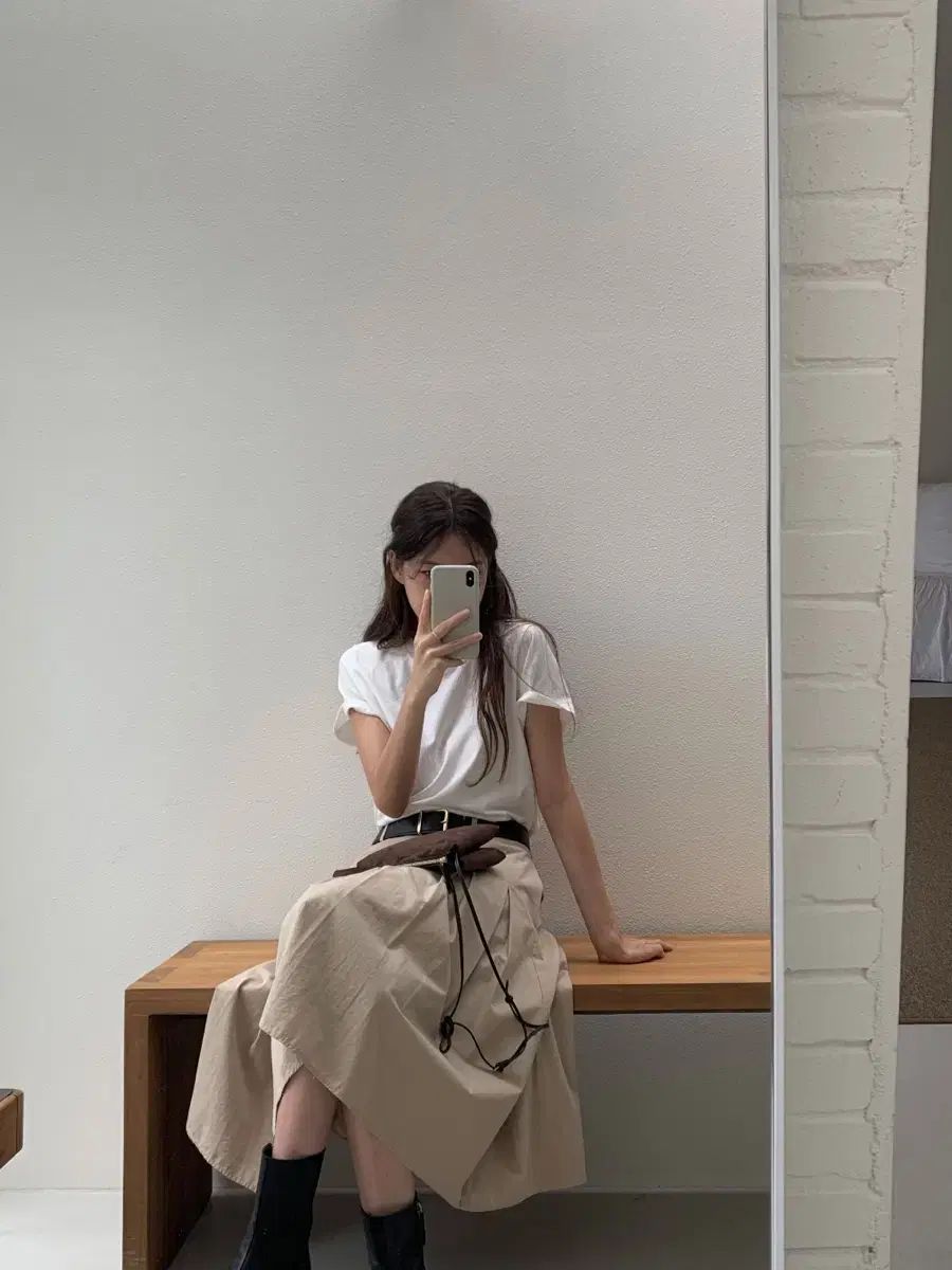 オンス ounce ポケット プリーツ スカート ミュレット