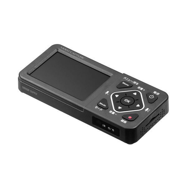 サンワダイレクト ビデオキャプチャーモニタ付 ゲーム ビデオテープ対応 400-MEDI034 1個