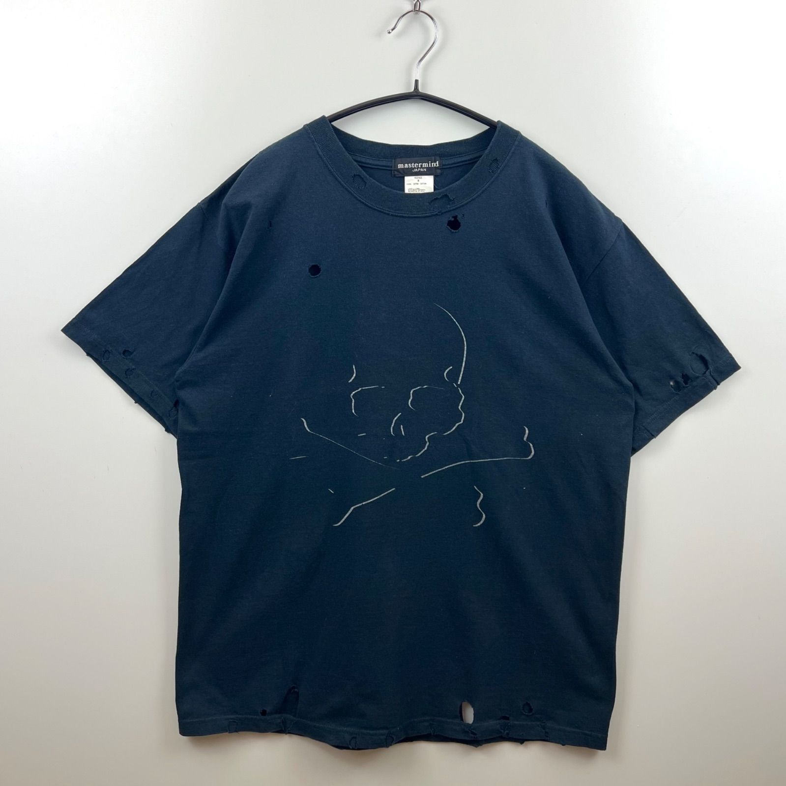MASTERMIND JAPAN 4sense skull damaged S/S Tee M black マスター 
