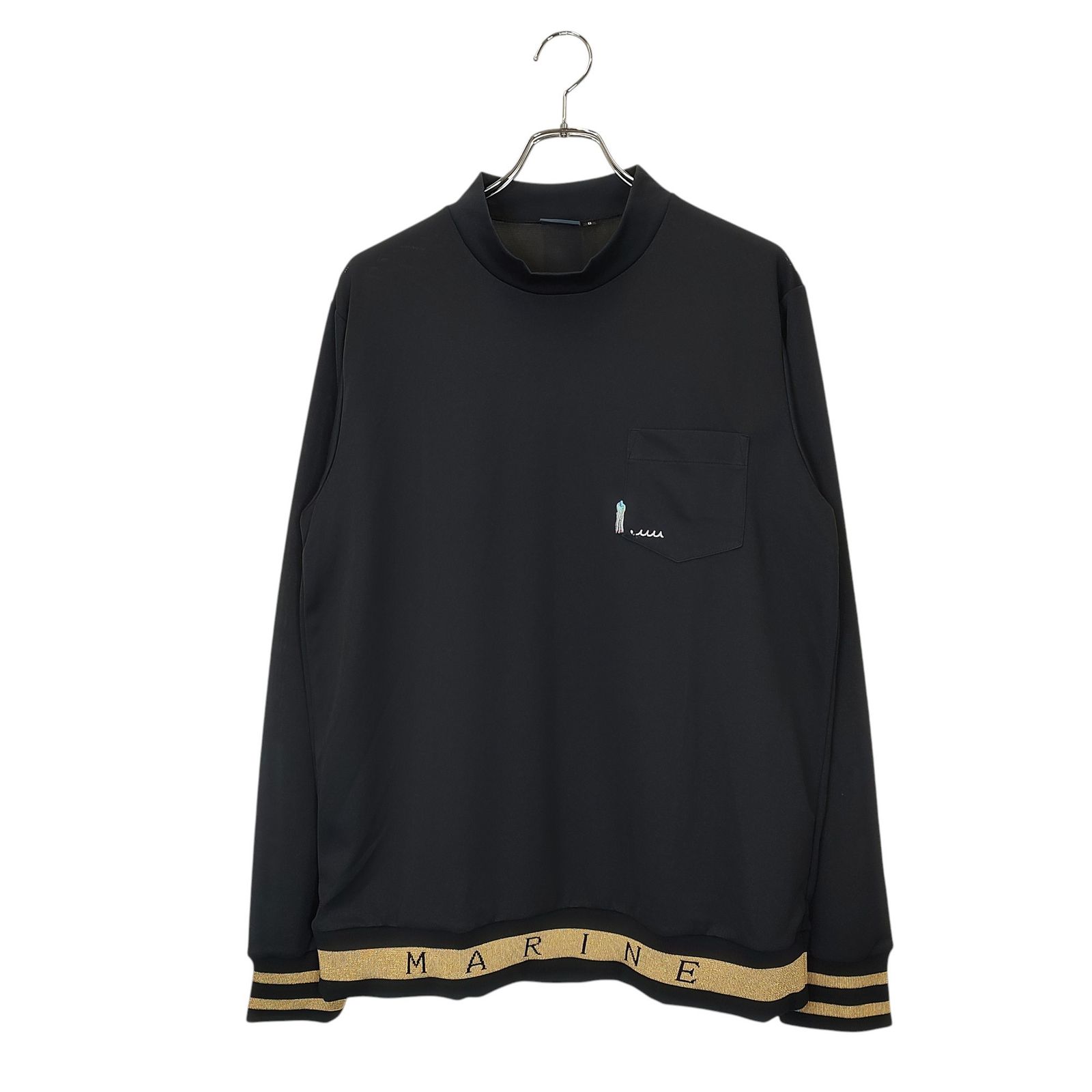 muta MARINE ムータ マリン ヘムリブ モックネック長袖 Tシャツ
