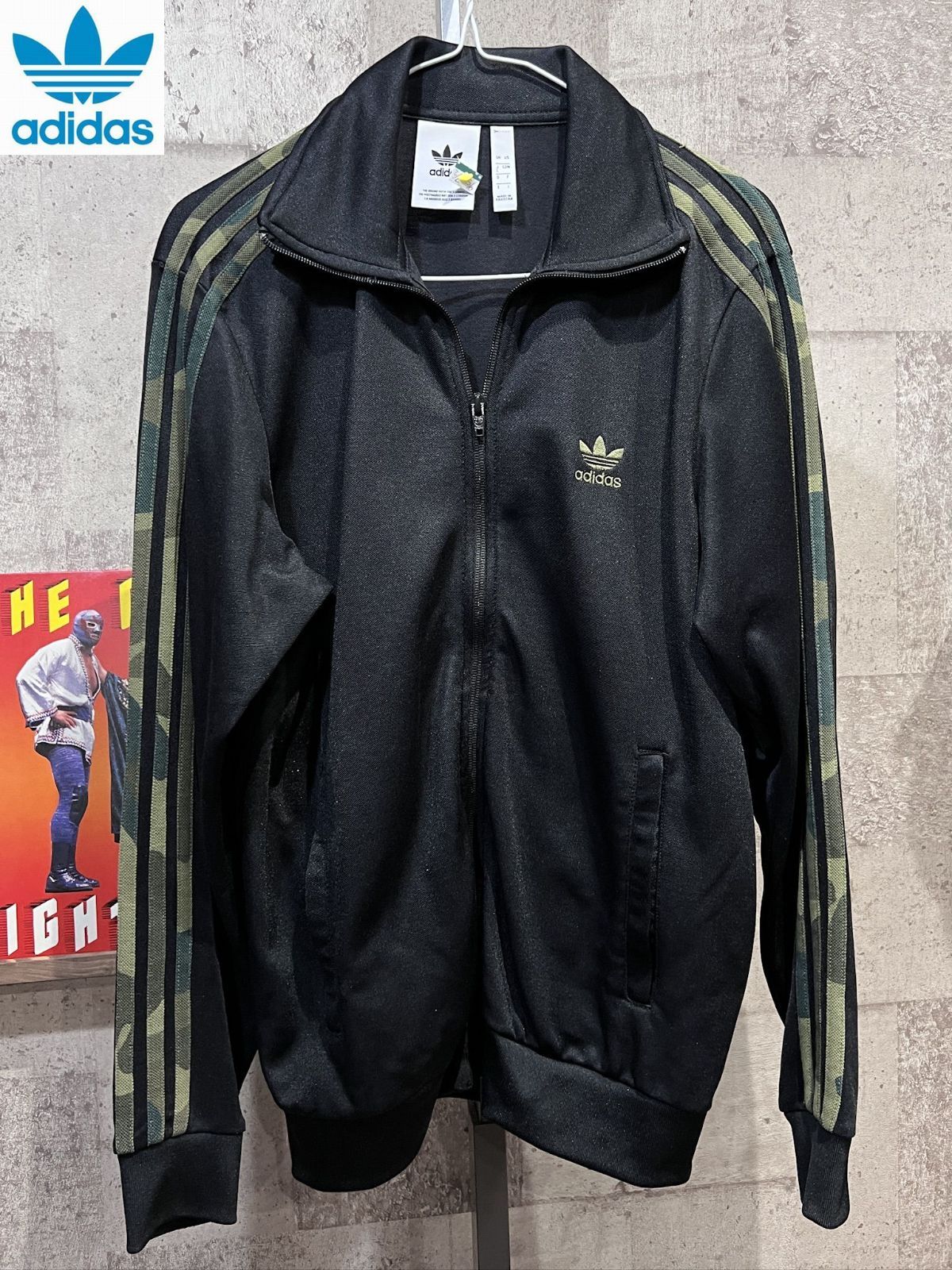 アディダス オリジナルス CAMO TT 迷彩ライン トラックジャケット 黒カモフラ L メンズ adidas ジャージ トラックトップ - メルカリ