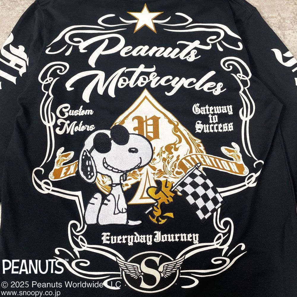 PEANUTS MOTORCYCLES 長袖シャツ スヌーピーXXL 新品未使用 SNOOPY×Flagstaff PEANUTS MOTORCYCLE TEE フラッグスタッフ