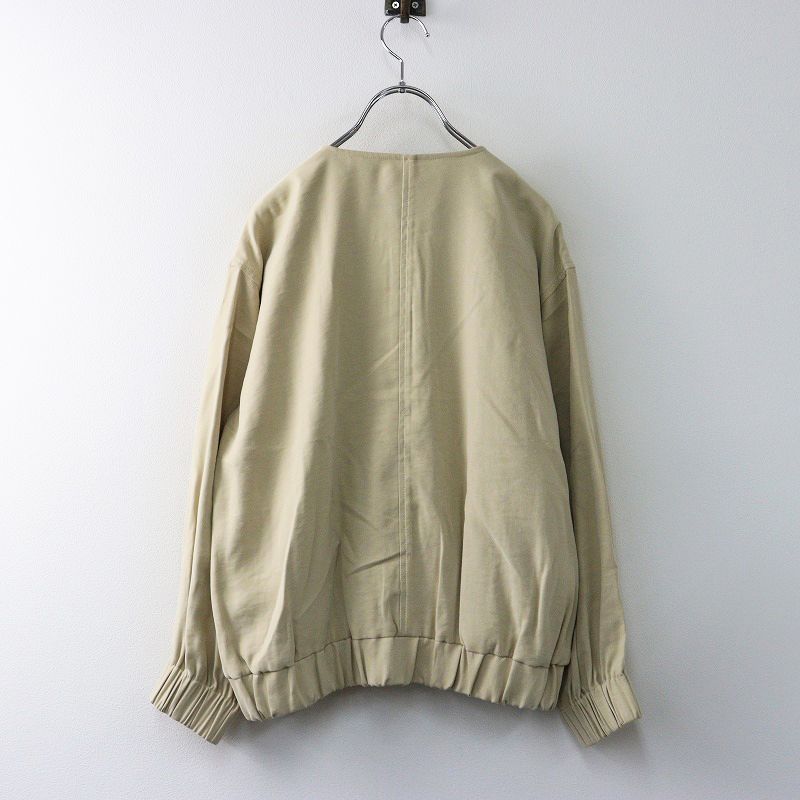 美品 SLOBE IENA ブルゾン ベージュ 23AW スローブイエナ SLOBE IENA フロントジップショートブルゾン