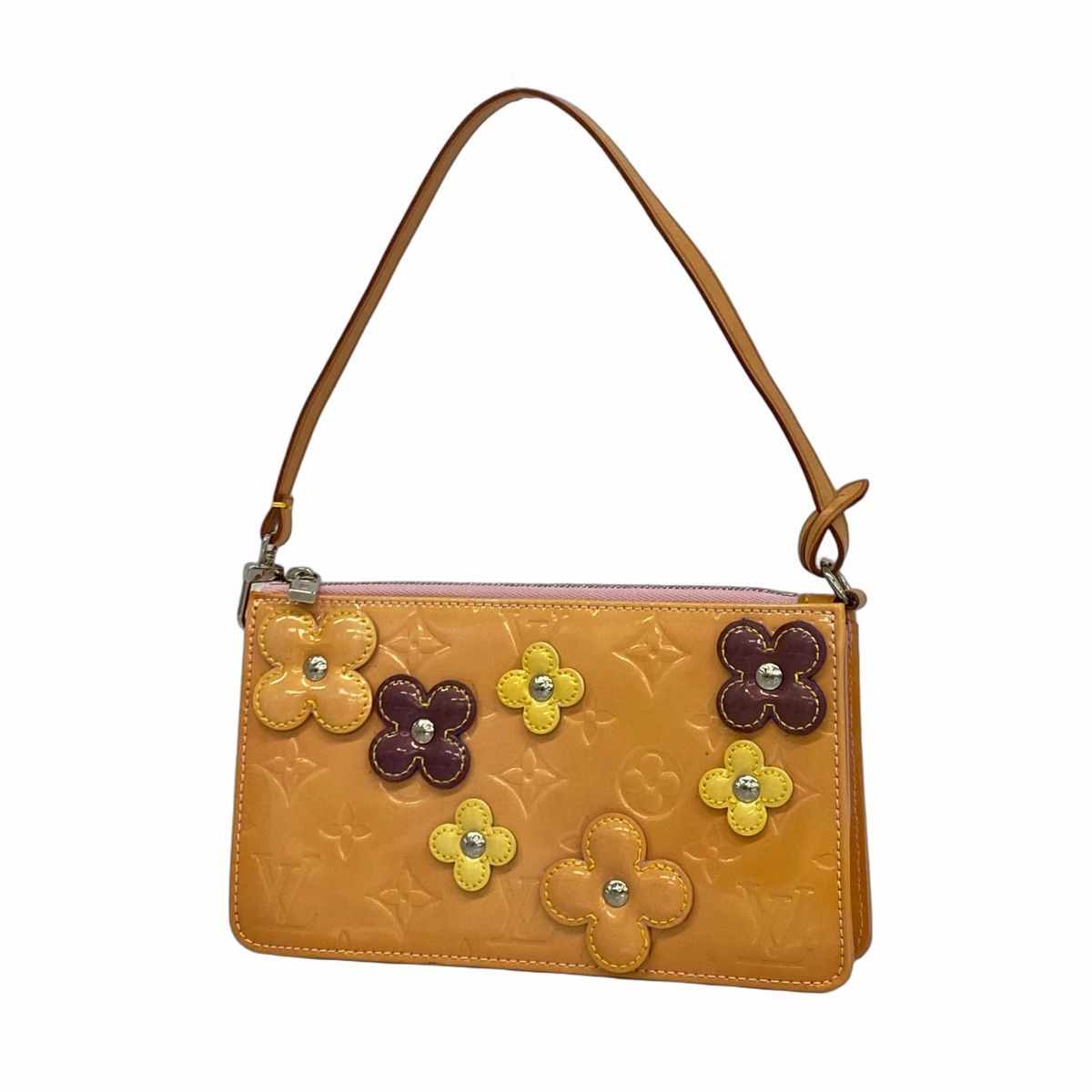 5gb1424-h】ルイヴィトン ポーチ ヴェルニ フラワーレキシントン