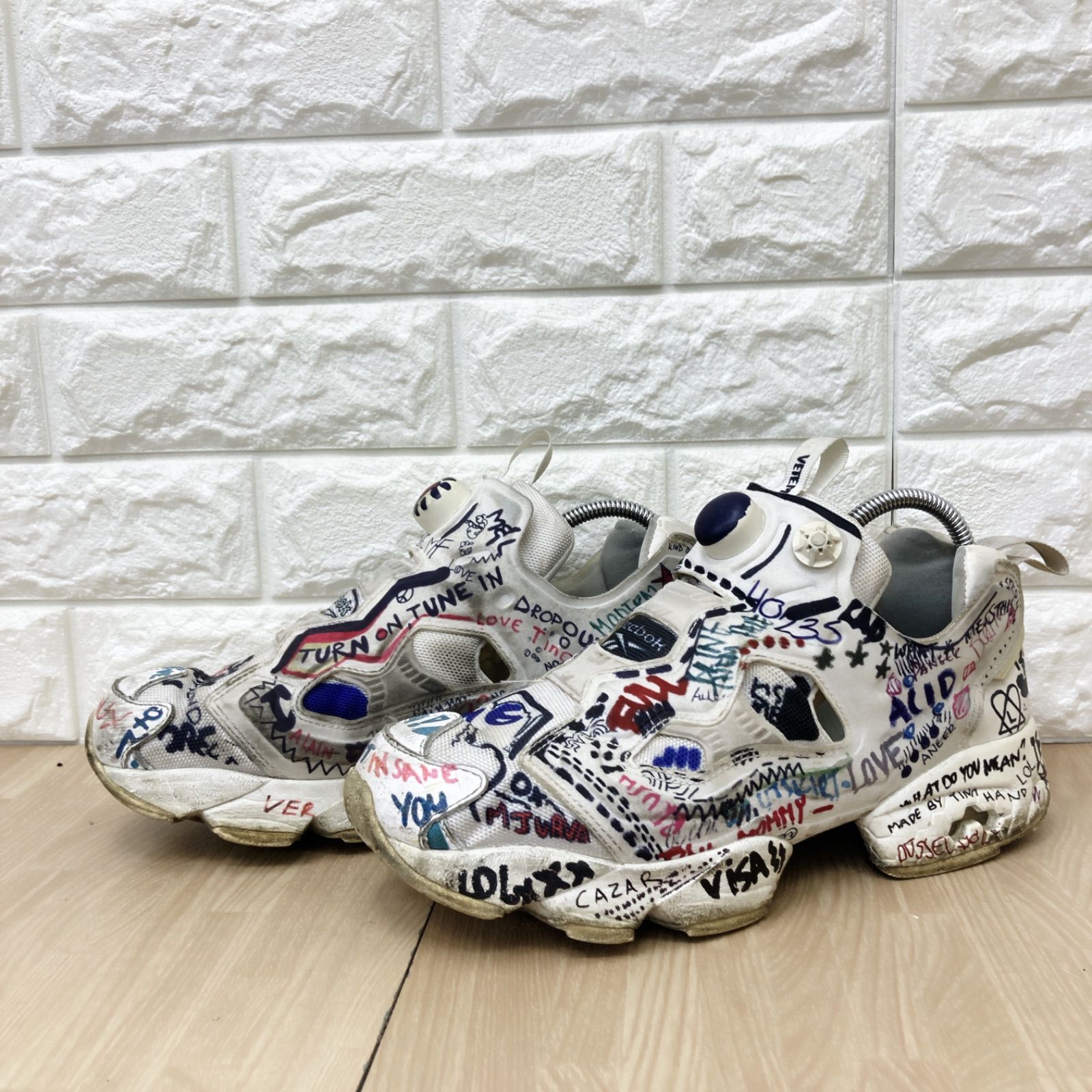 265cmVETEMENTS × reebok □ ロゴ ポンプフューリー 26.5cm - www ...