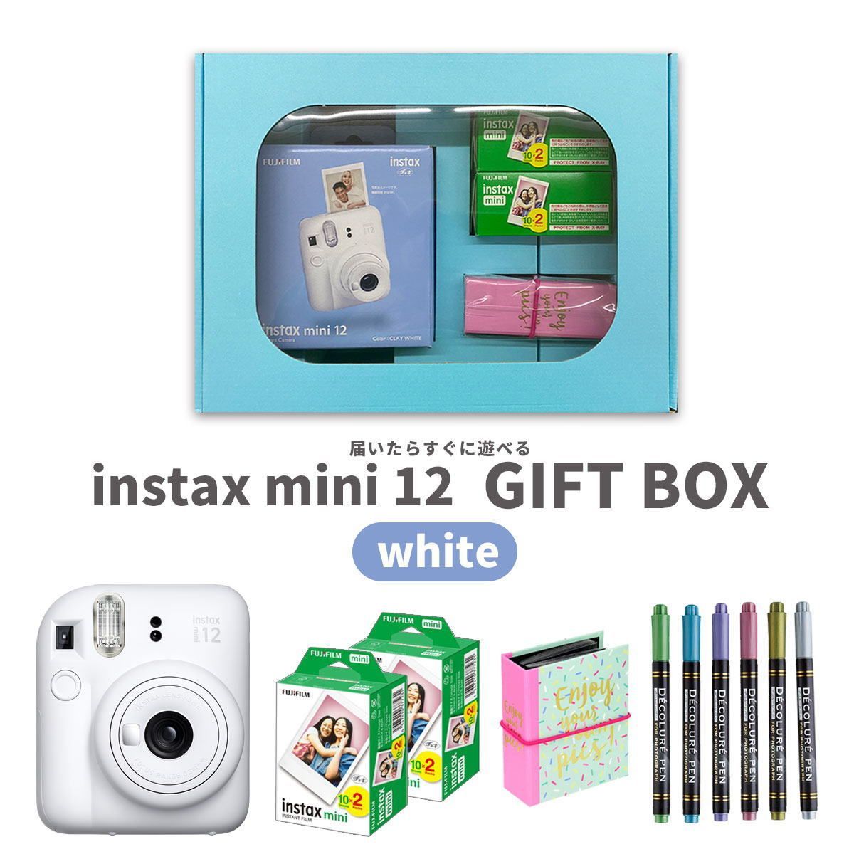 富士フイルム チェキ インスタントカメラ instax mini 12 クレイ