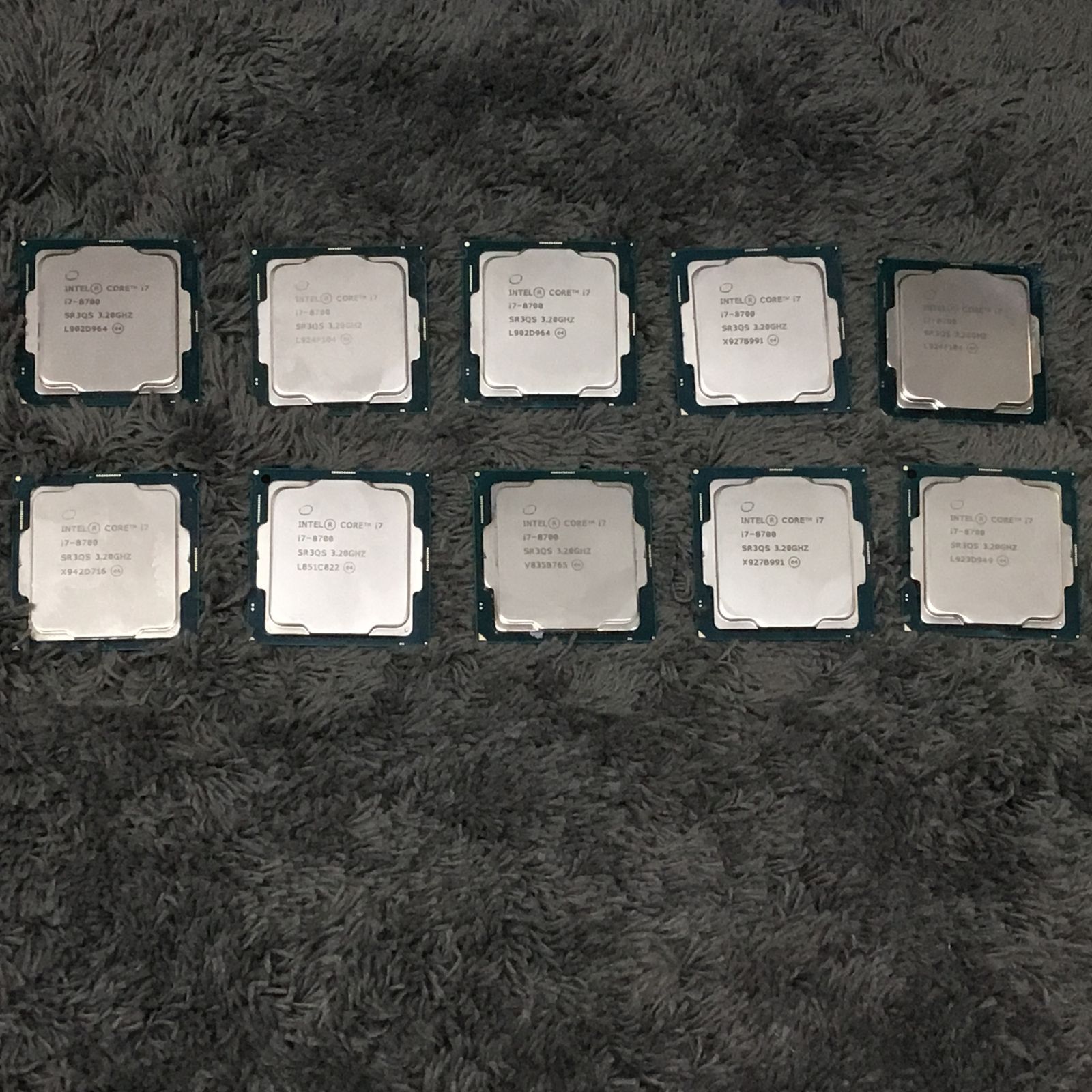 【限定セール，送料無料】 ③ INTEL Core i7-8700 計10枚セット CPUまとめ売り ■1000027947394■ CPU