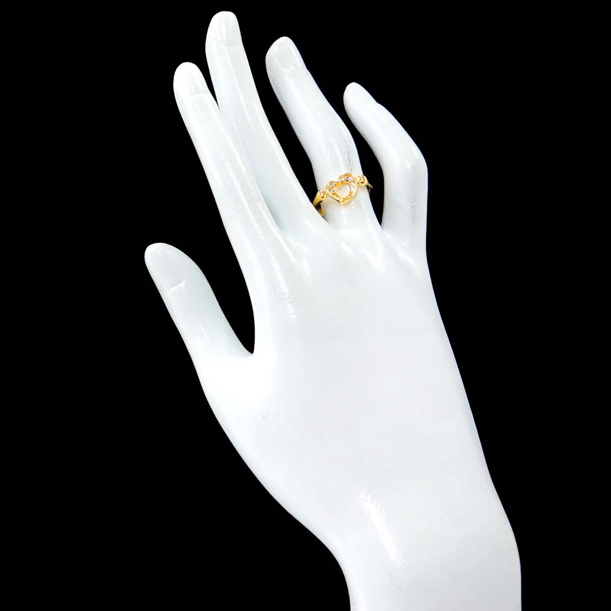 ティファニー TIFFANY&CO. オープンハート 12号 リング ダイヤ K18 YG