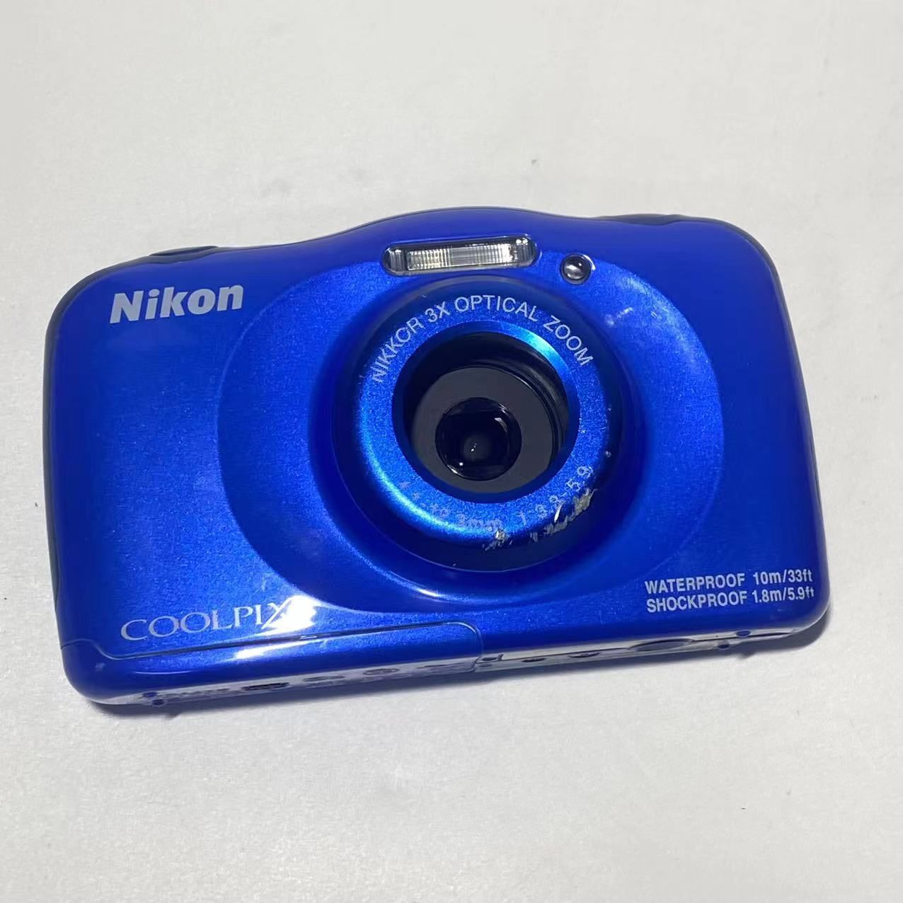 カメラ Nikon Coolpix W100 防水デジカメ ブルー バッテリー付き