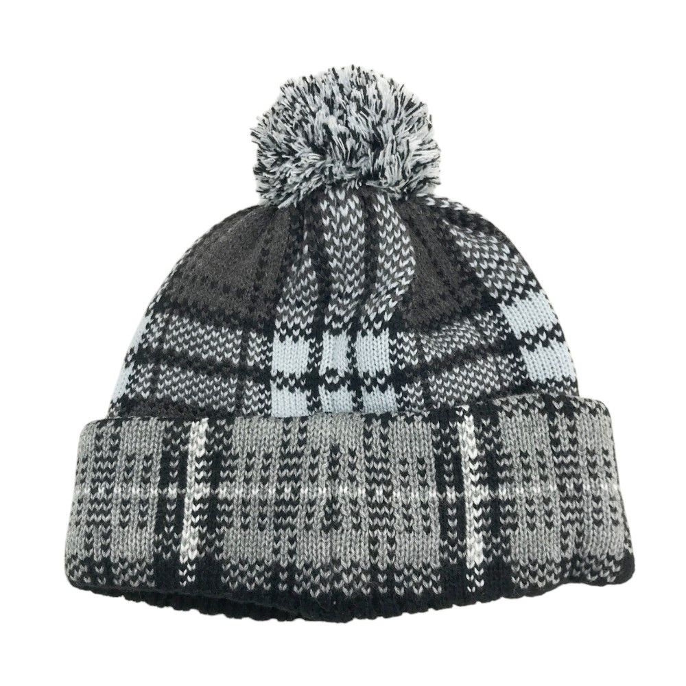 PEARLY GATES パーリーゲイツ ニット帽 チェック柄 グレー系 FR 240101334429 ゴルフウェア ストスト