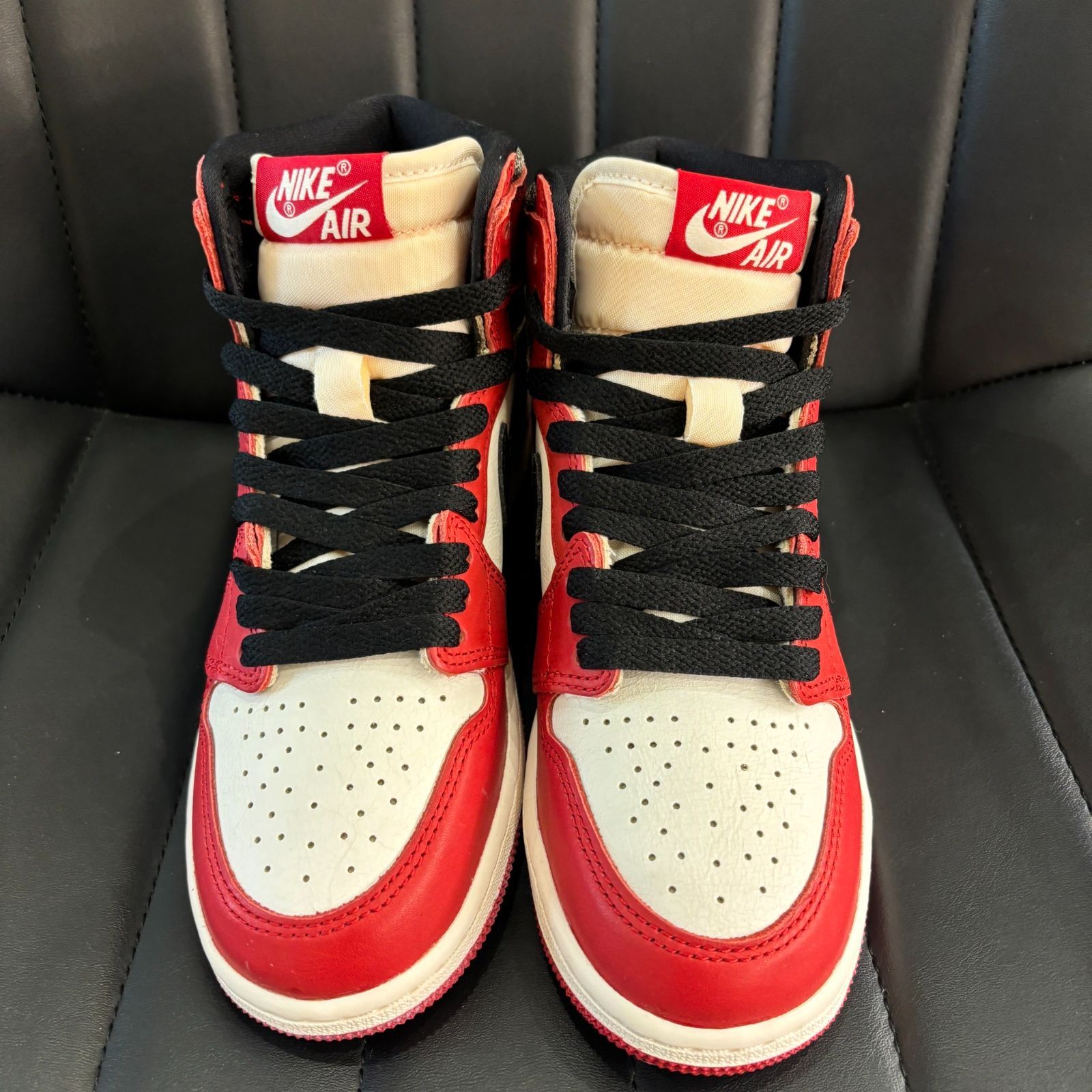 ΩNA3947 綺麗! NIKE AIR JORDAN 1 RETRO HIGH OG GS CHICAGO LOST 