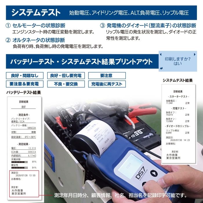 DHC-DS バッテリー＆システムアナライザーDS7