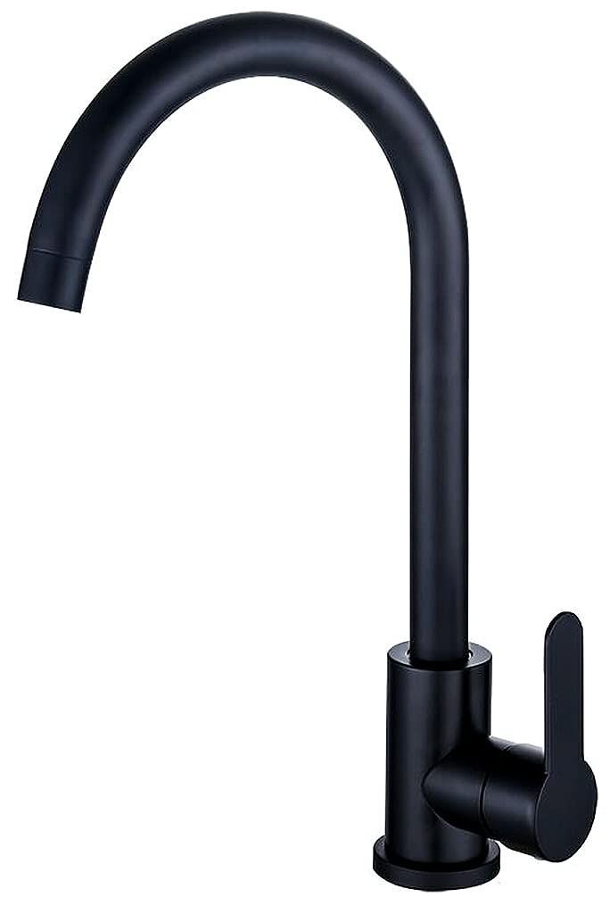 新着商品 洗面台 シングルレバー 蛇口 SK236 スワン グースネック 混合水栓 アンティーク ブラック 洗面用 キッチン System ライフシステム Life
