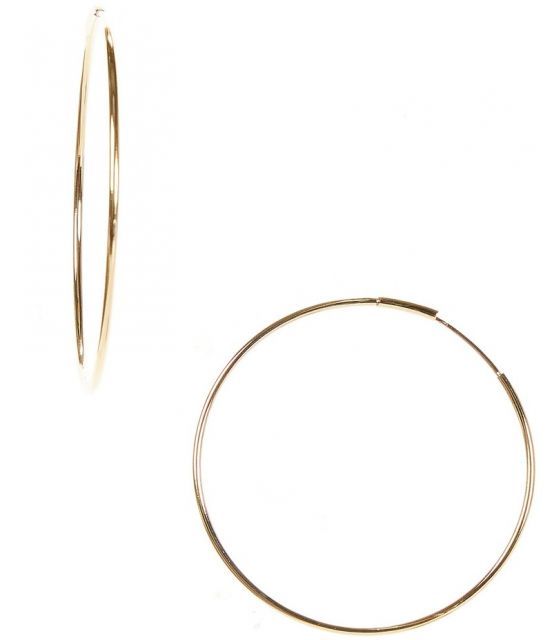 【送料無料】 アンナ&アヴァ レディース ピアス・イヤリング アクセサリー Waterproof Thin Medium Hoop Earrings Gold