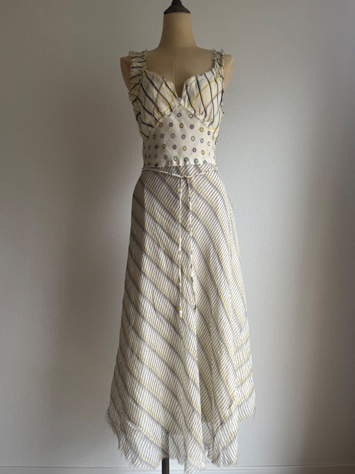 MAURIZIO PECORARO pattern dress made in Italy - メルカリ