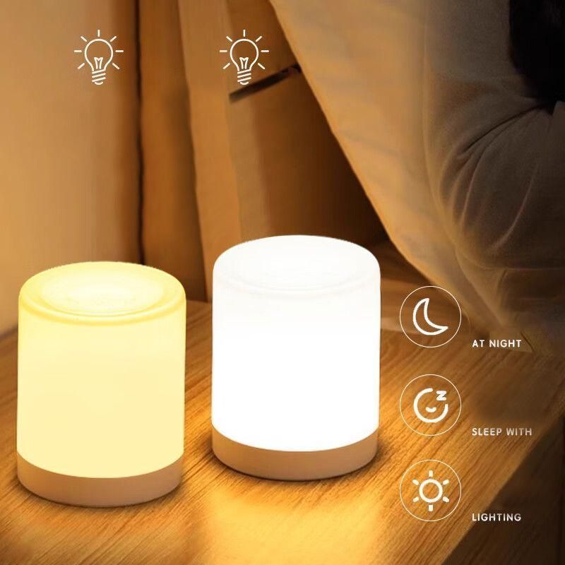 ナイトライト 寝室 ベッドサイドランプ卓上 授乳ライト 3色温度調節 テーブルランプ テーブルライト 赤ちゃん usb充電式 led おしゃれ デス NEXPOTALLINN_EU