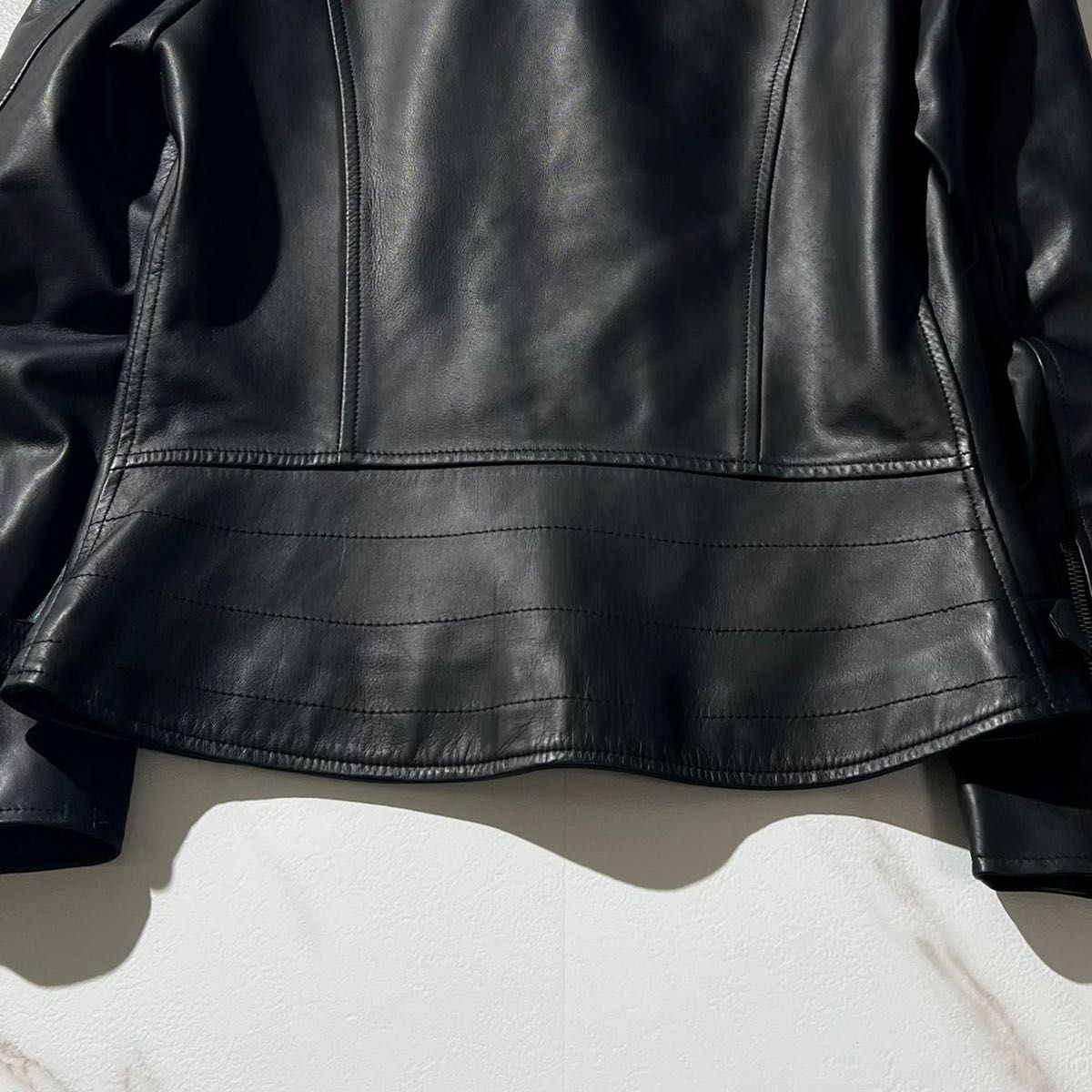 BALLY バリー ライダースジャケット ラムレザー ダブル 革ジャン