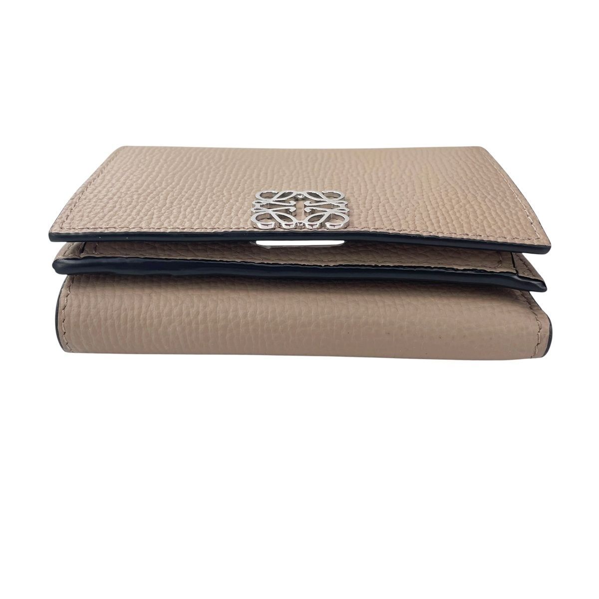 LOEWE ベージュ 三つ折り財布 保存袋付き 人気！LOEWE アイボリー三