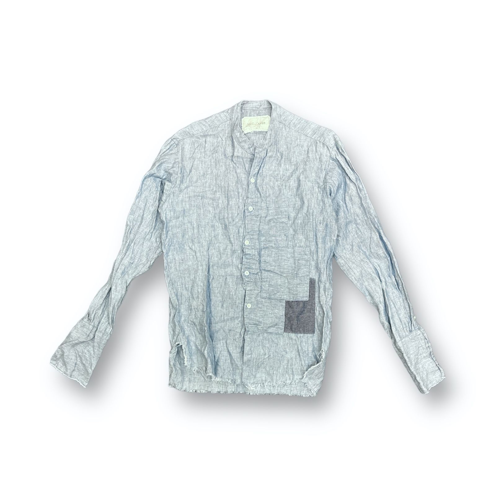 GREG LAUREN リネンパッチワークシャツ グレッグローレン インディゴ  