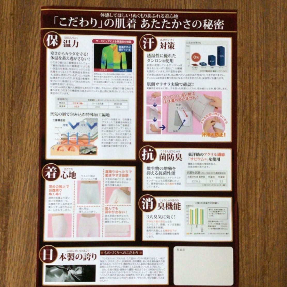 ひだまり きわみ 婦人8分袖インナー スラックス下 上下セット ピーチ Ｓサイズ おまけ付