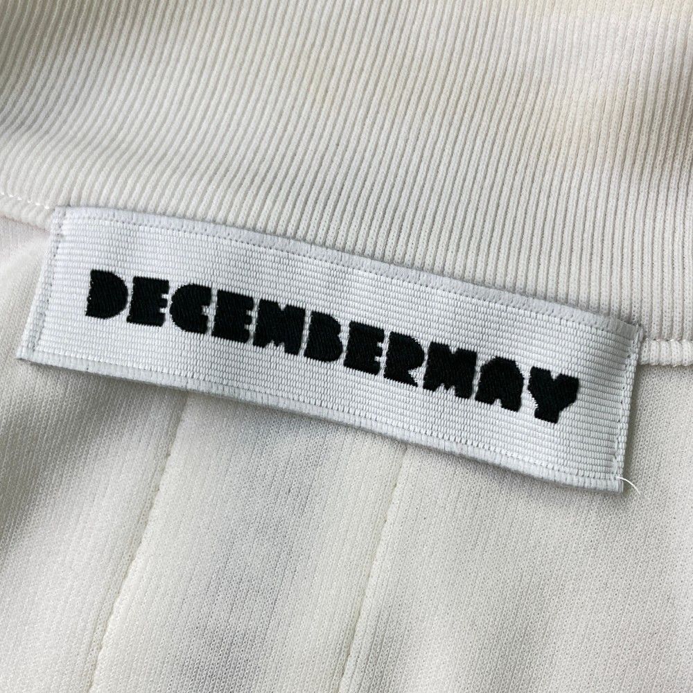 ディッセンバーメイ　半袖　ホワイト サイズ：M DECEMBERMAY ディセンバーメイ ハーフジップ 半袖T