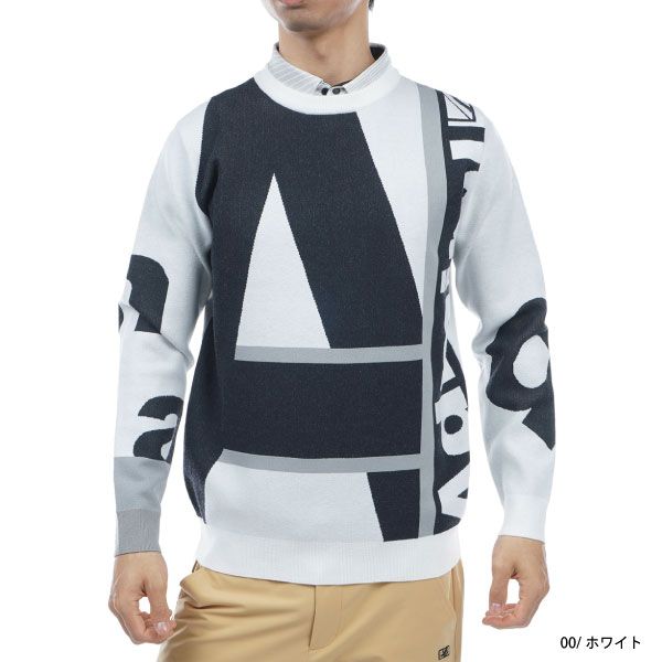 ♥ L LL XLサイズ アドミラルゴルフ ゴルフセーターメンズ クルーネックセーター ADMA367 保温 ゴルフウェア ニット Admiral