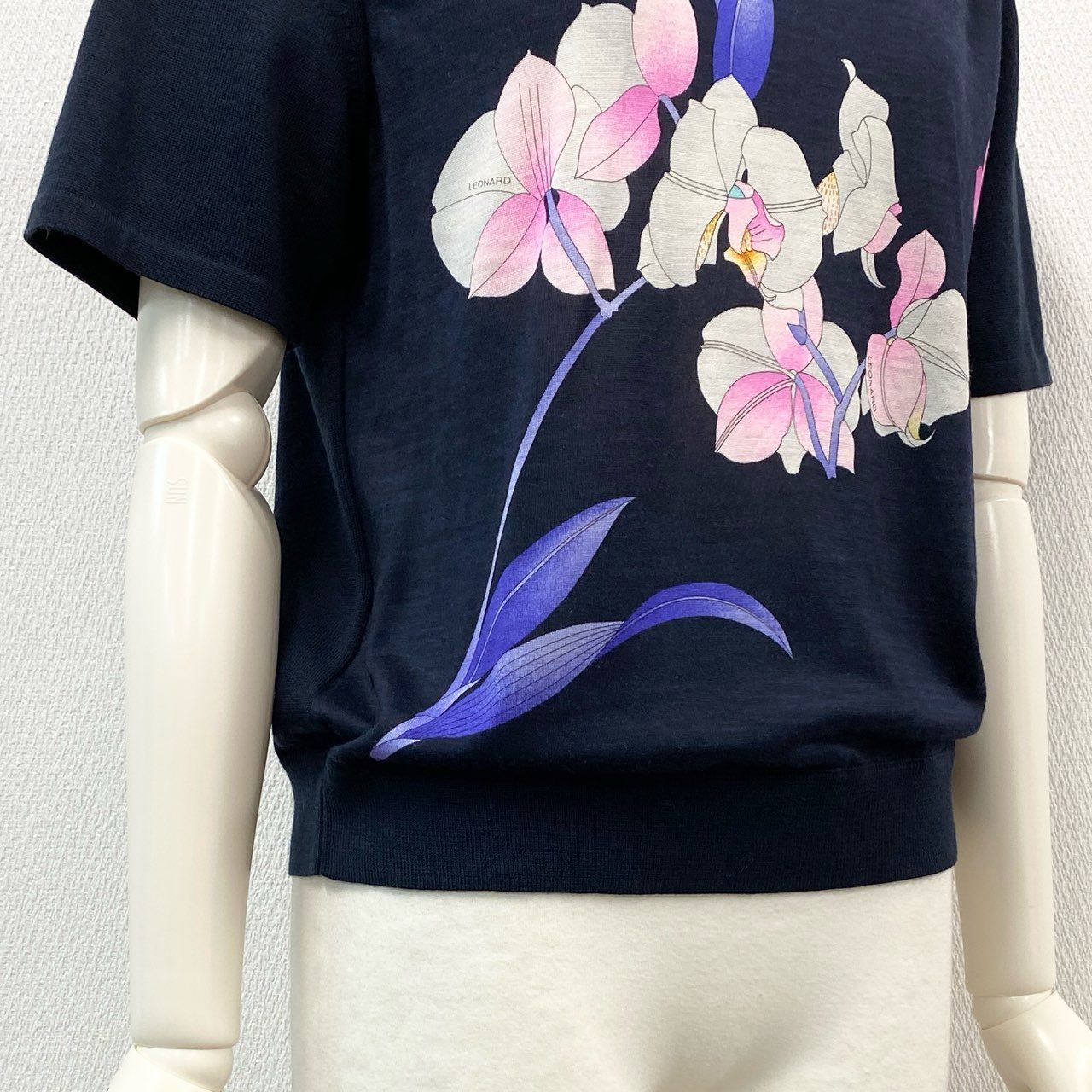 美品✨ LEONARD カットソー トップス ブラウス トリム 長袖 ブラウス カットソー トップス(LEONARD) 美品✨ LEONARD カットソー