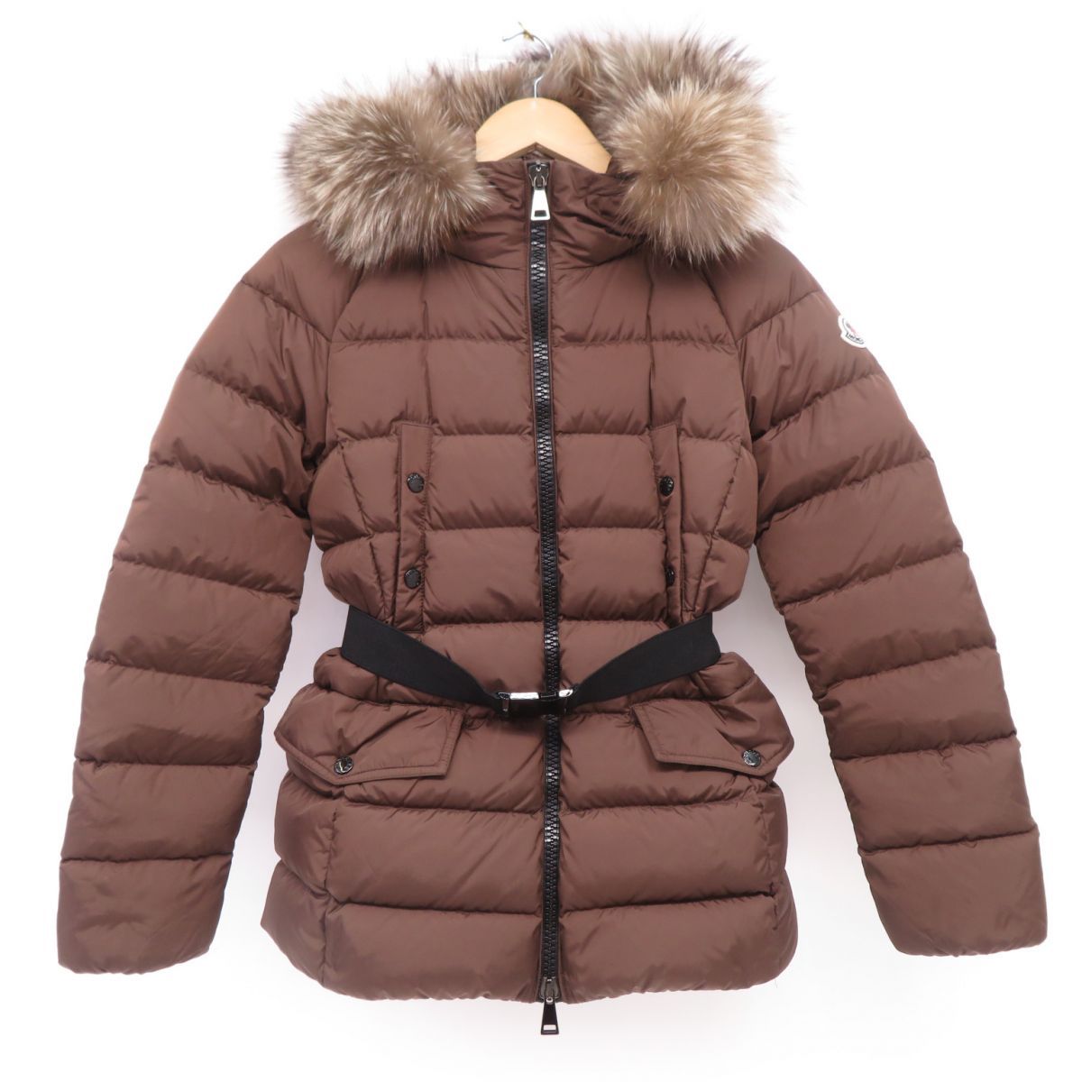 MONCLER CLION フォックスファー ダウンジャケット レディース1