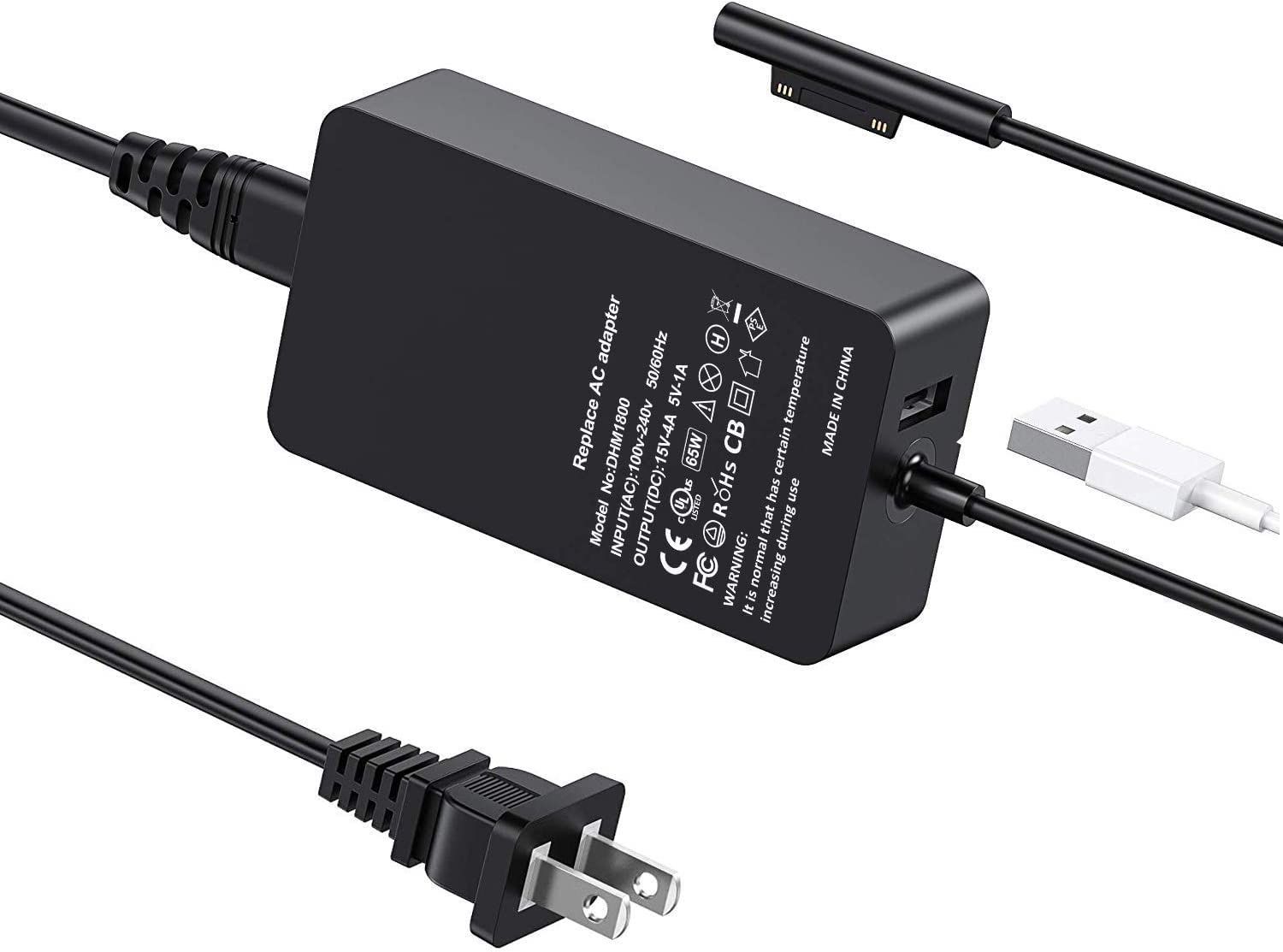 【新着商品】3/2/1 Book Pro3/4/5/6/7/X/8/9電源アダプター対応、Laptop5/4/3/2/1充電器対応、Go3/2/1充電器対応 Surface Surface Surface for 電源アダプター 24Wに応用可能 36W 44
