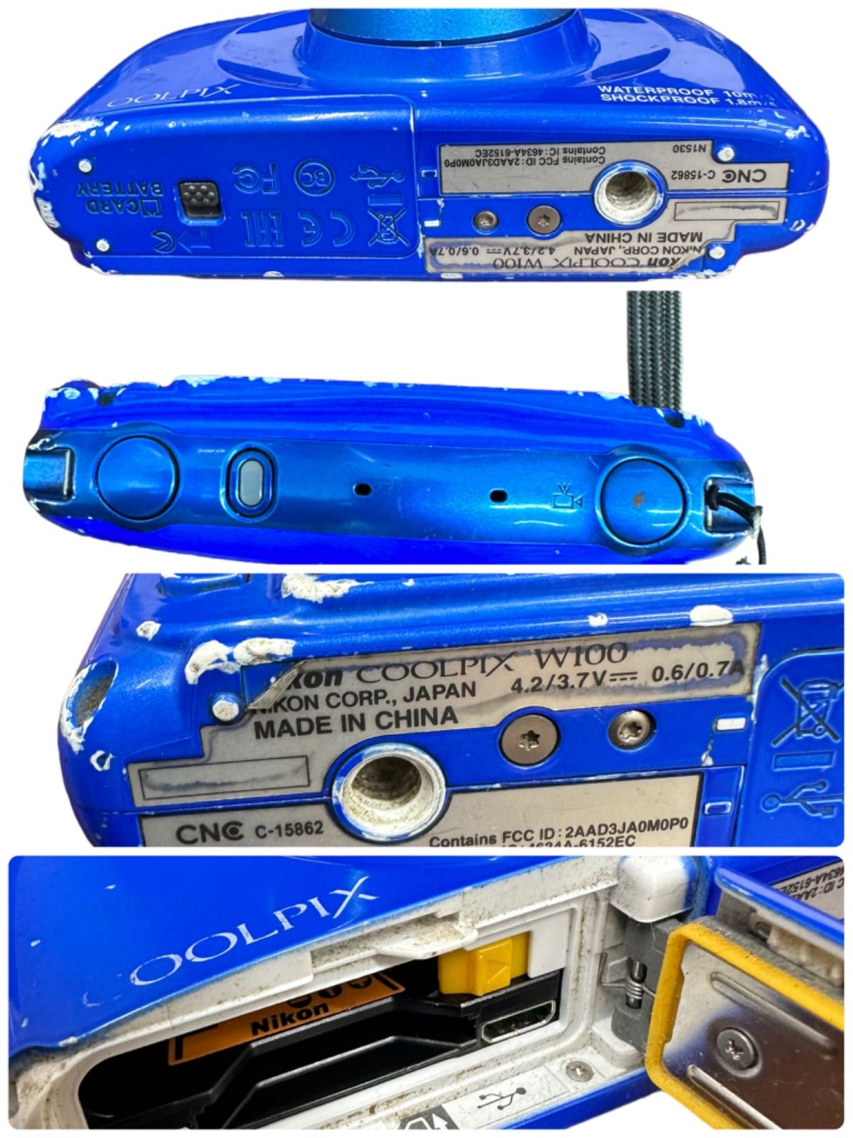 ジャンク品 電池セット】COOLPIX W100 Blue 部品取りに (SNA) - メルカリ