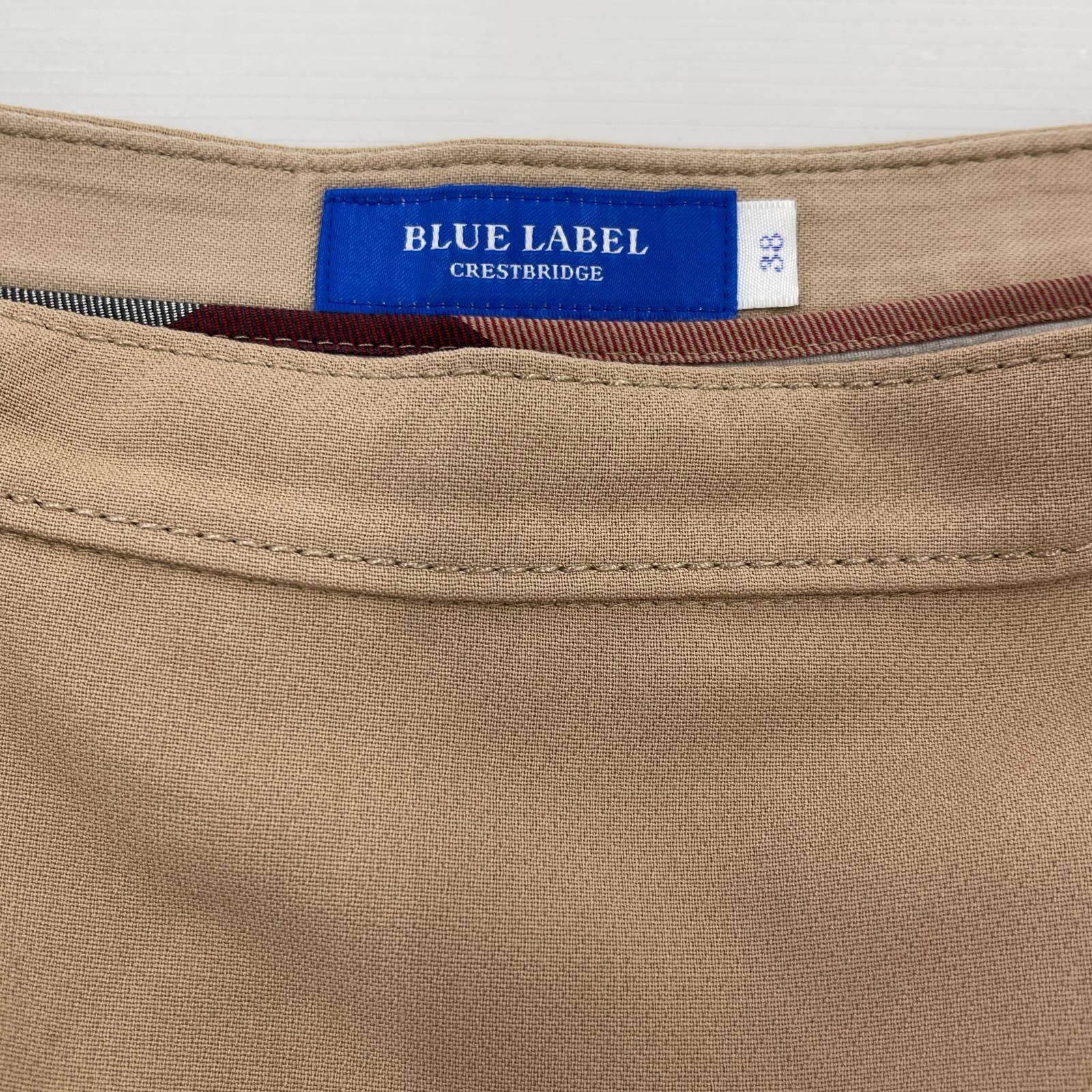 【人気⭐BLUE LABEL CRESTBRIDGE】ベージュ　カーキ　38 BLUE LABEL CRESTBRIDGE ブルーレーベル クレストブリッジ