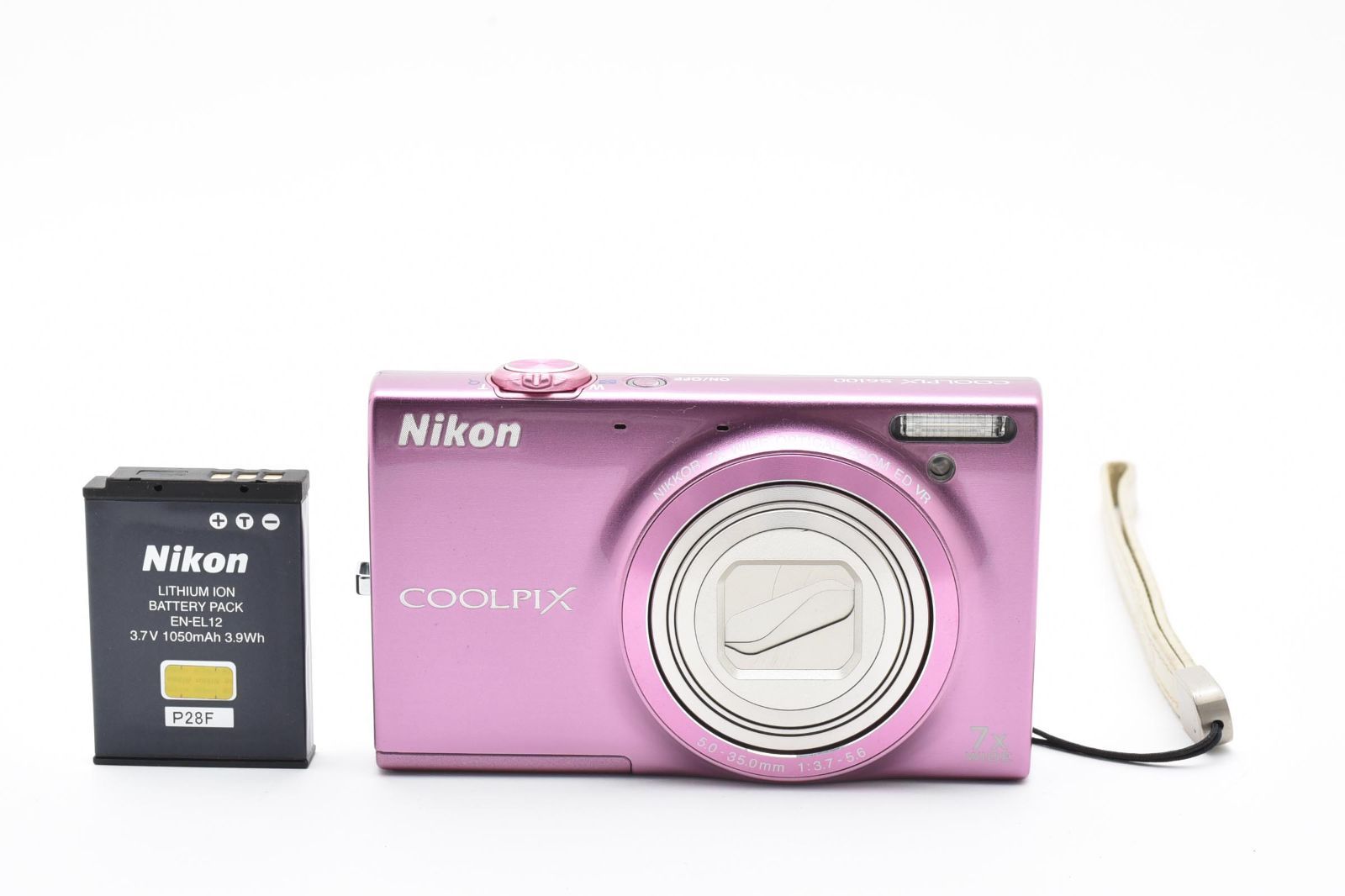 動作未確認品 Nikon COOLPIX S6100 ピンク 7倍ズーム Nikon COOLPIX S6100 Pink With 4GB SDHC Card Digital Camera from