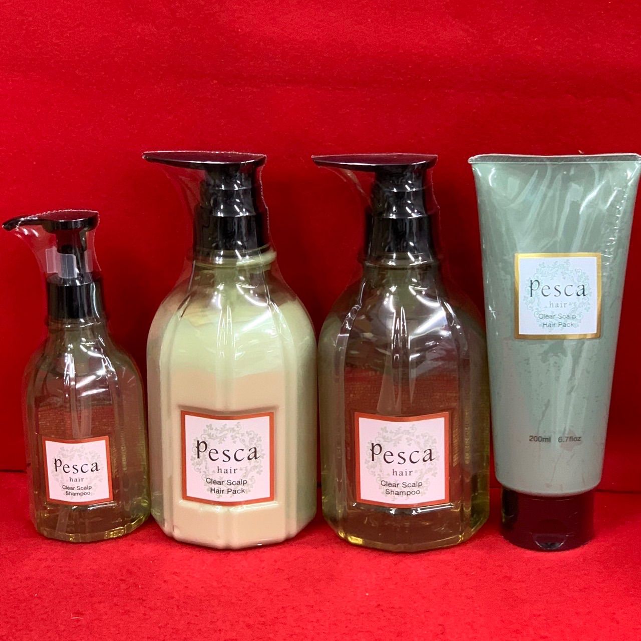 ペスカ クリアスカルプシャンプー 200ml/500ml・クリアスカルプヘアパック 200ml/500ml 4本セット Kk7－－Mercari