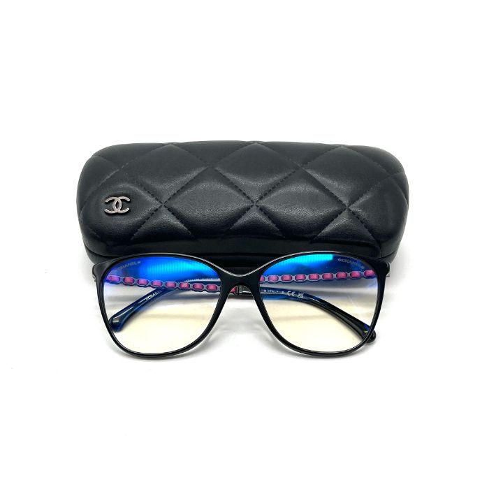 CHANEL シャネル ココマーク レザー メガネ eY09239A