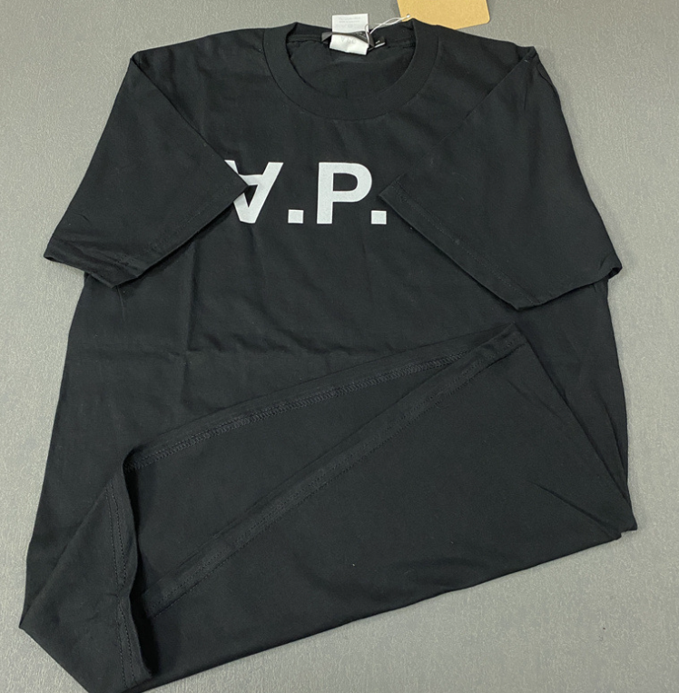 新品 APC アーペーセー A.P.C. 半袖Tシャツ ロゴ　 VPC Tシャツ ユニセックス ホ 男女兼用 ネイビー/ブラック