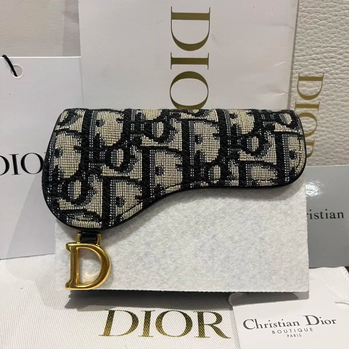 ほぼ Dior ディオール オブリーク アコーディオン カードウォレット