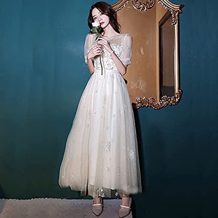 ANNAN WEDDINGミモレ丈ドレス A1358T