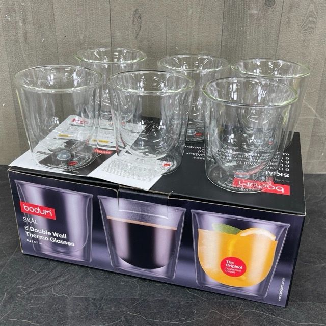 bodum ボダム ダブルウォールグラス 耐熱ガラス 6点セット 0.2l /57663在☆2 - メルカリ