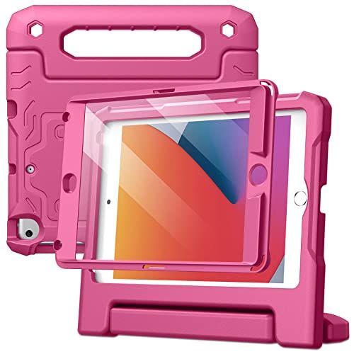プラム JEDirect 子供用 iPad mini 5/4/3/2/1 ケース（7.9インチ、2019/2015/2014/2013/2012モデル）液晶保護フィルム付き 耐衝撃 フルボディハンドルスタンド タブレット保護カバー (プラム)