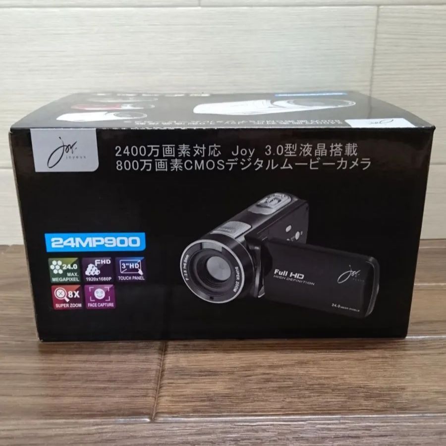 JOYEUX 800万画素CMOSデジタルムービーカメラ 24MP900 レッド - ビデオ